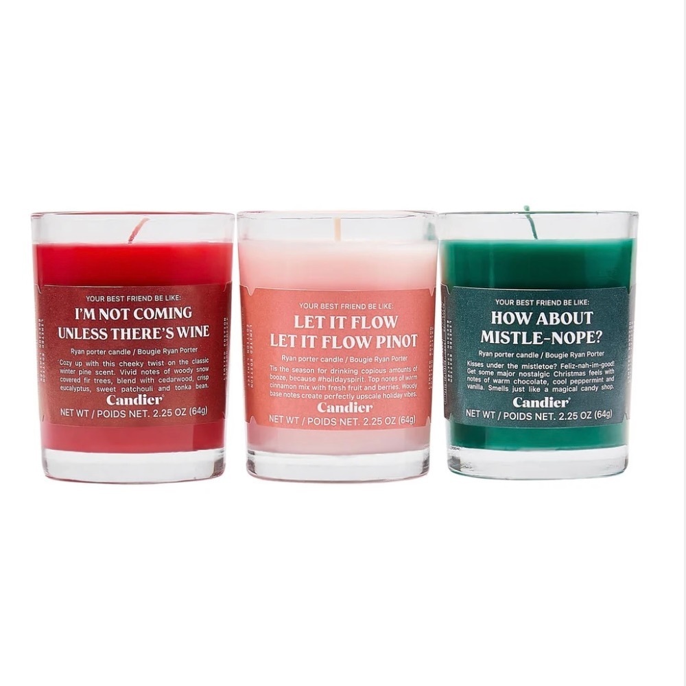 NEW Candier by Ryan Porter Holiday Votive Collection Candles​